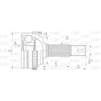 Embout de cardan avant (kit de réparation) OPEN PARTS OEM 4346059025