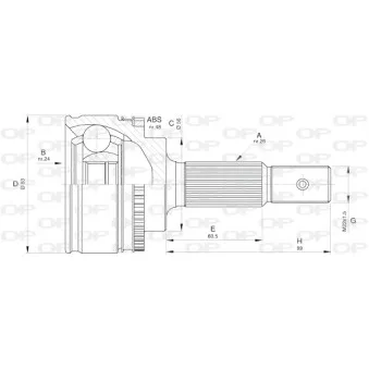 Embout de cardan avant (kit de réparation) OPEN PARTS OEM 4341005280