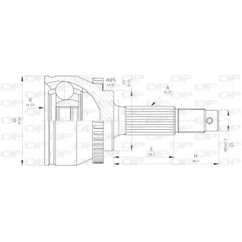Embout de cardan avant (kit de réparation) OPEN PARTS OEM 39211BM726