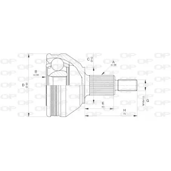 Embout de cardan avant (kit de réparation) OPEN PARTS OEM 6QE498099