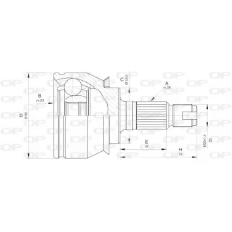 Embout de cardan avant (kit de réparation) OPEN PARTS OEM 31601493977
