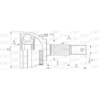 OPEN PARTS CVJ5611.10 - Embout de cardan avant (kit de réparation)