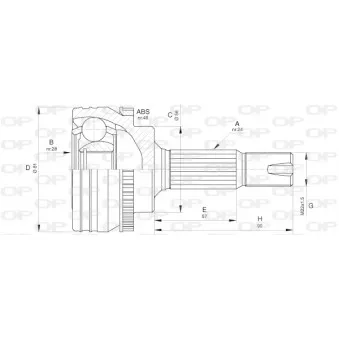 Embout de cardan avant (kit de réparation) OPEN PARTS OEM 434100D080