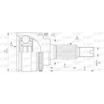 Embout de cardan avant (kit de réparation) OPEN PARTS OEM 4410286G30000