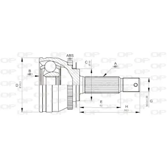 Embout de cardan avant (kit de réparation) OPEN PARTS OEM 495001E650