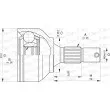 Embout de cardan avant (kit de réparation) OPEN PARTS [CVJ5775.10]