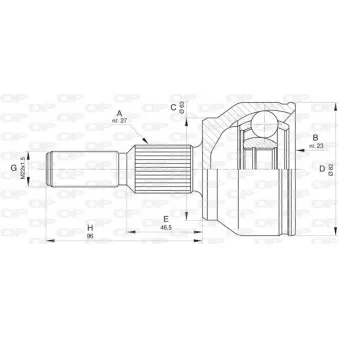 Embout de cardan avant (kit de réparation) OPEN PARTS CVJ5812.10 pour FORD FOCUS 1.6 - 125cv