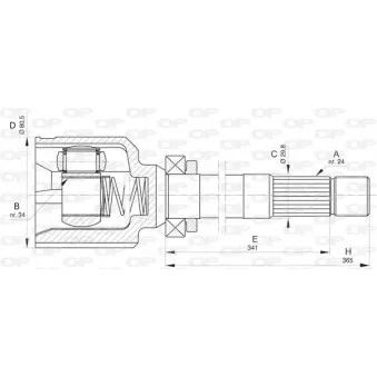 Embout de cardan avant (kit de réparation) OPEN PARTS OEM 9656329480
