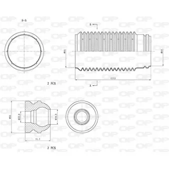 Kit de protection contre la poussière, amortisseur OPEN PARTS DCK5018.04