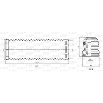 Kit de protection contre la poussière, amortisseur OPEN PARTS OEM 1488234