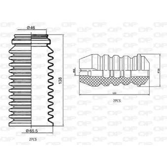 Kit de protection contre la poussière, amortisseur OPEN PARTS OEM 6U0413175