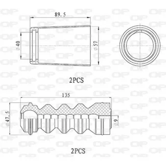 OPEN PARTS DCK5077.04 - Kit de protection contre la poussière, amortisseur