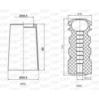 Kit de protection contre la poussière, amortisseur OPEN PARTS OEM 6K0512131A