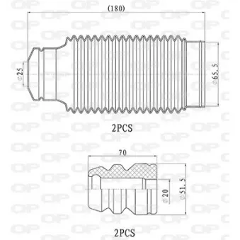 Kit de protection contre la poussière, amortisseur OPEN PARTS DCK5092.04 pour KIA CEED 2.0 CRDi - 136cv