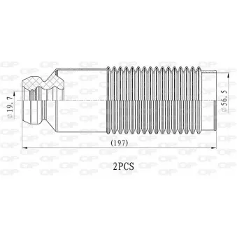 Kit de protection contre la poussière, amortisseur OPEN PARTS DCK5110.02