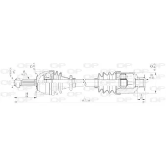Arbre de transmission avant droit OPEN PARTS OEM 7701351478