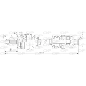 Arbre de transmission avant droit OPEN PARTS DRS6067.00