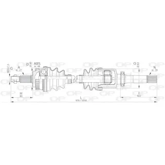 OPEN PARTS DRS6109.00 - Arbre de transmission avant droit 