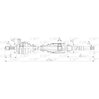 OPEN PARTS DRS6223.00 - Arbre de transmission avant droit 