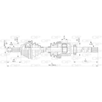 OPEN PARTS DRS6294.00 - Arbre de transmission avant droit 