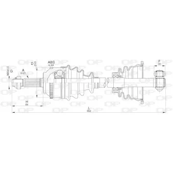 Arbre de transmission avant gauche OPEN PARTS OEM 7701352730