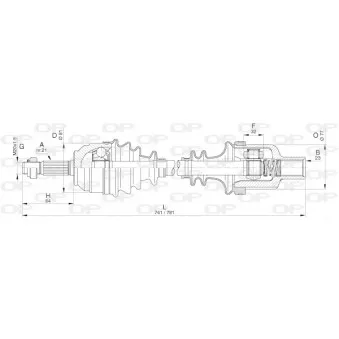 Arbre de transmission avant droit OPEN PARTS OEM 7700875247