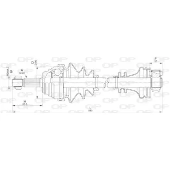 OPEN PARTS DRS6306.00 - Arbre de transmission avant droit