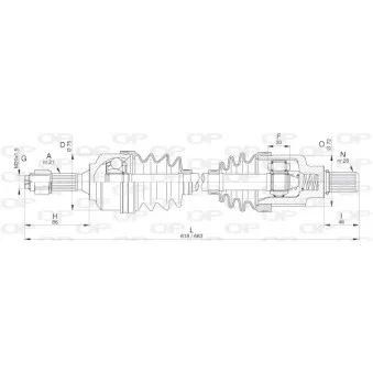 Arbre de transmission avant gauche OPEN PARTS OEM 3272EV