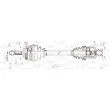 Arbre de transmission avant droit OPEN PARTS [DRS6364.00]