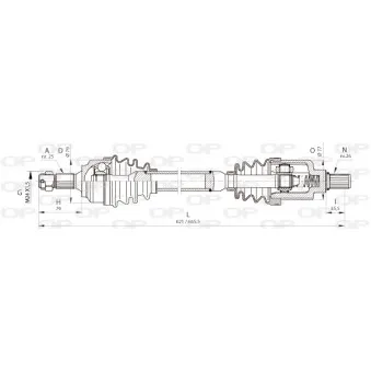 Arbre de transmission avant gauche OPEN PARTS OEM 3272LJ