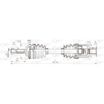 OPEN PARTS DRS6371.00 - Arbre de transmission avant droit 