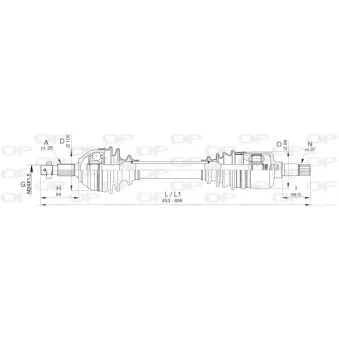 Arbre de transmission avant gauche OPEN PARTS OEM 1497187080