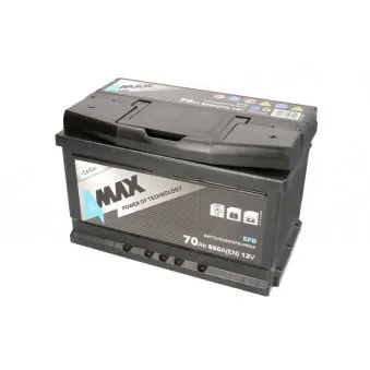 Batterie de démarrage Start & Stop 4MAX BAT70/650R/EFB/4MAX pour DEUTZ-FAHR D06 1.6 TDCi - 109cv
