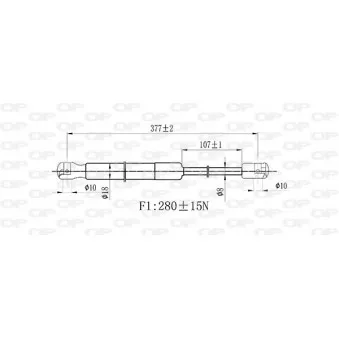 Vérin, capot-moteur OPEN PARTS OEM 654709991R