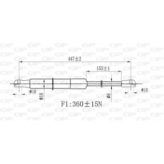 Vérin, capot-moteur OPEN PARTS GSR6529.00