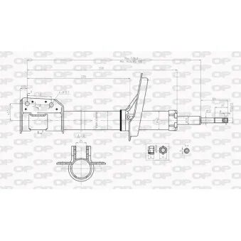 Jeu de 2 amortisseurs avant OPEN PARTS OEM 71716547
