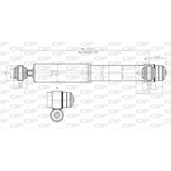 Jeu de 2 amortisseurs arrière OPEN PARTS OEM 46819367