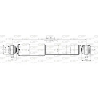 Jeu de 2 amortisseurs arrière OPEN PARTS OEM 46452194