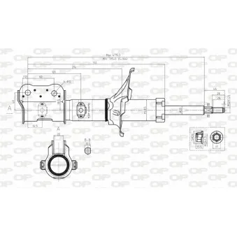 OPEN PARTS SAB8098.31 - Amortisseur avant gauche 