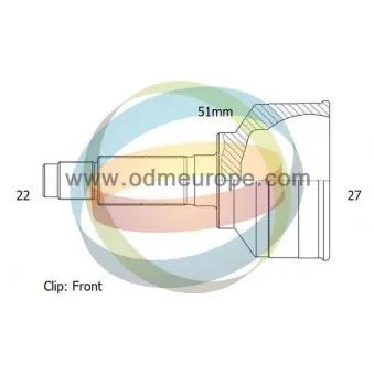 Embout de cardan avant (kit de réparation) ODM-MULTIPARTS OEM 51733777