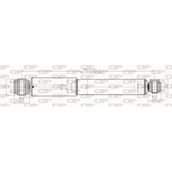 Jeu de 2 amortisseurs arrière OPEN PARTS OEM 553001P000