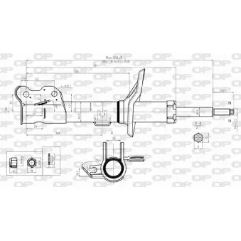OPEN PARTS SAB8293.31 - Amortisseur avant droit 