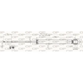 Jeu de 2 amortisseurs arrière OPEN PARTS OEM 553101C500