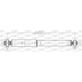 Jeu de 2 amortisseurs arrière OPEN PARTS OEM 51782173