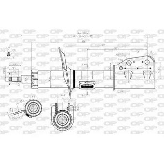 Amortisseur avant droit OPEN PARTS OEM 4806442