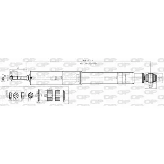Jeu de 2 amortisseurs arrière OPEN PARTS SAB8399.32