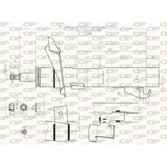 Amortisseur avant droit OPEN PARTS OEM B32T34700C