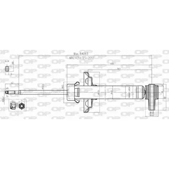 Jeu de 2 amortisseurs arrière OPEN PARTS OEM 8D9513031G