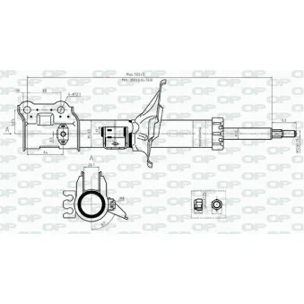Amortisseur avant droit OPEN PARTS OEM 546601C300