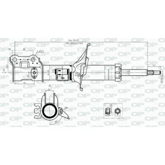 OPEN PARTS SAB8503.11 - Amortisseur avant droit